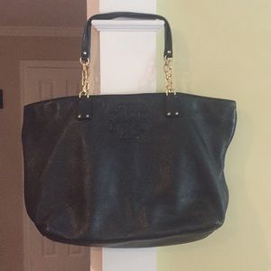 Tory Burch Authentic Black Chain Tote Bag